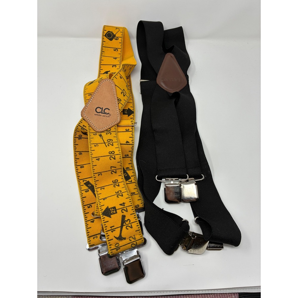CLC Custom Leathercraft Tape Measure Suspenders‎ & Carhartt Black 52" Suspenders